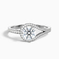 Cherri 5.5 Carat Round Halo Pave Moissanite Diamond Ring in 18k White Gold