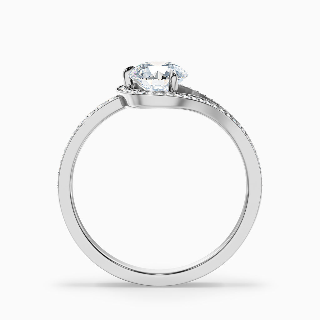 Cherri 5.5 Carat Round Halo Pave Moissanite Diamond Ring in 10k Yellow Gold