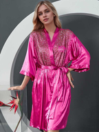 Luxurious Rhinestone Satin Custom Bridal and Bridesmaid Robe – Sparkling Elegance for Weddings SelenaHuanStudio