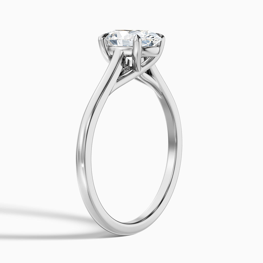 Aria 4.5 Carat Oval Solitaire Moissanite Diamond Ring in 10k Yellow Gold