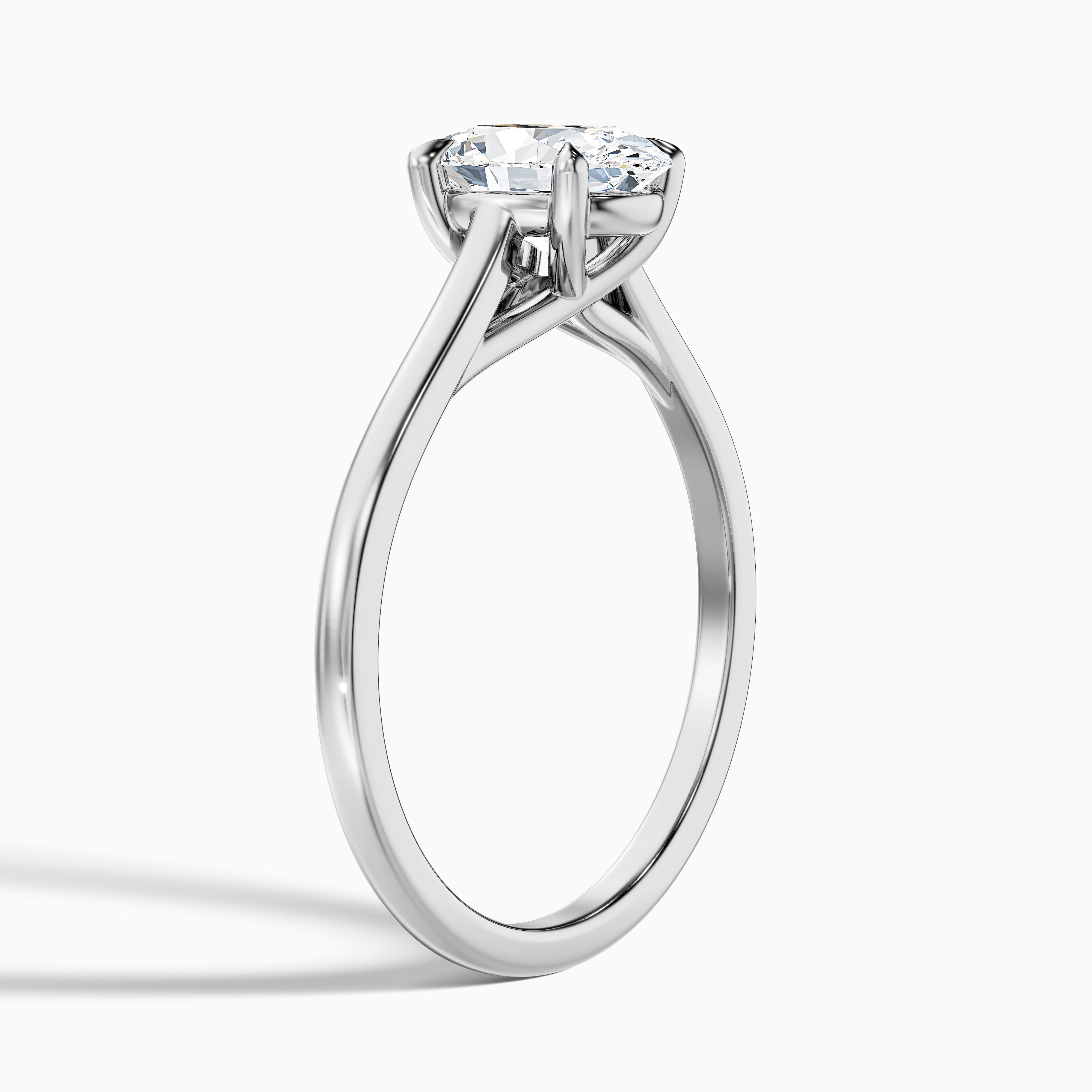 Aria 5 Carat Oval Solitaire Moissanite Diamond Ring in 10k Rose Gold