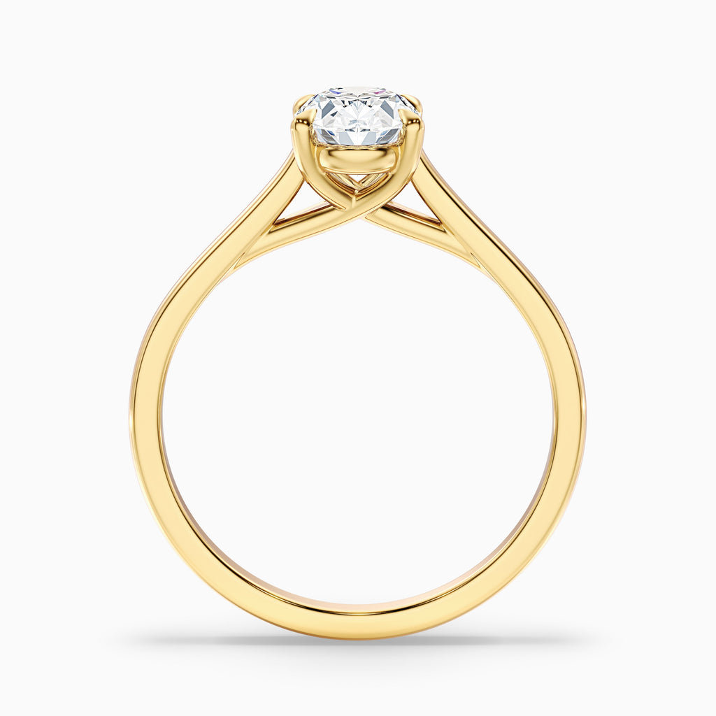 Aria 4.5 Carat Oval Solitaire Moissanite Diamond Ring in 10k Rose Gold