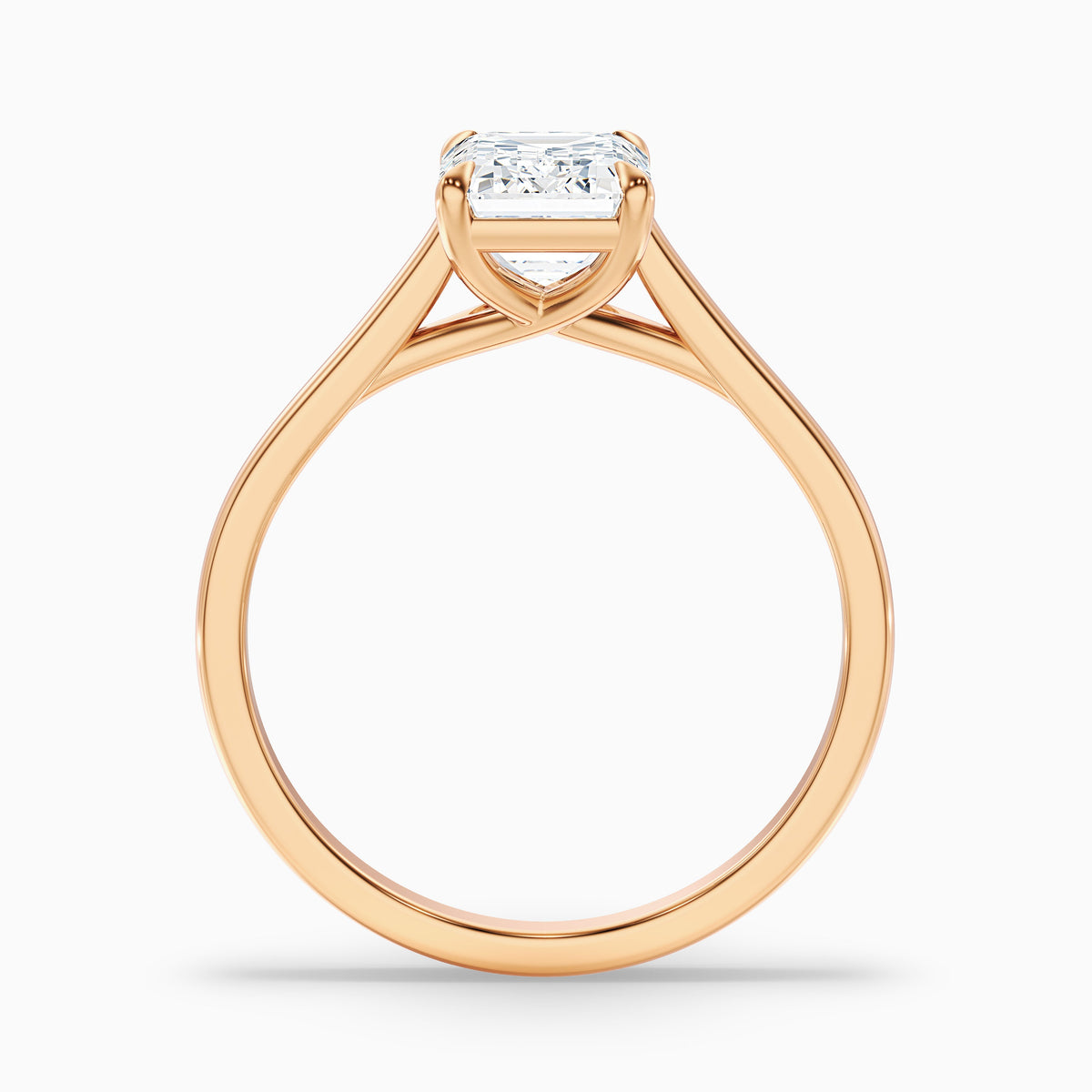 Ira 4.5 Carat Emerald Cut Solitaire Moissanite Engagement Ring in 18k Yellow Gold