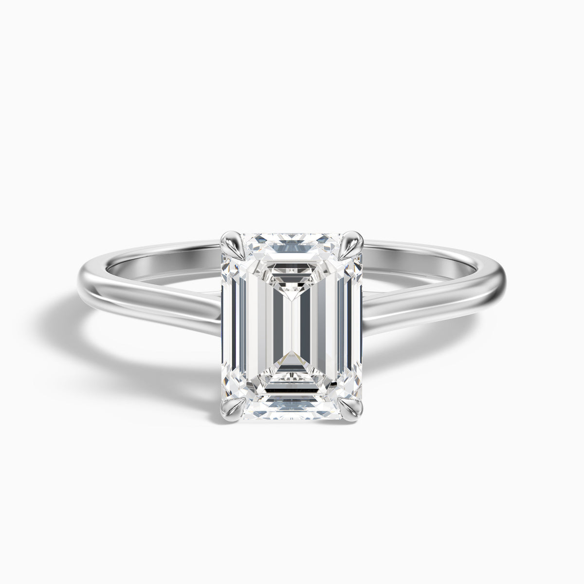 Hana 2.5 Carat Emerald Cut Solitaire Lab Grown Diamond Ring in 14k Yellow Gold