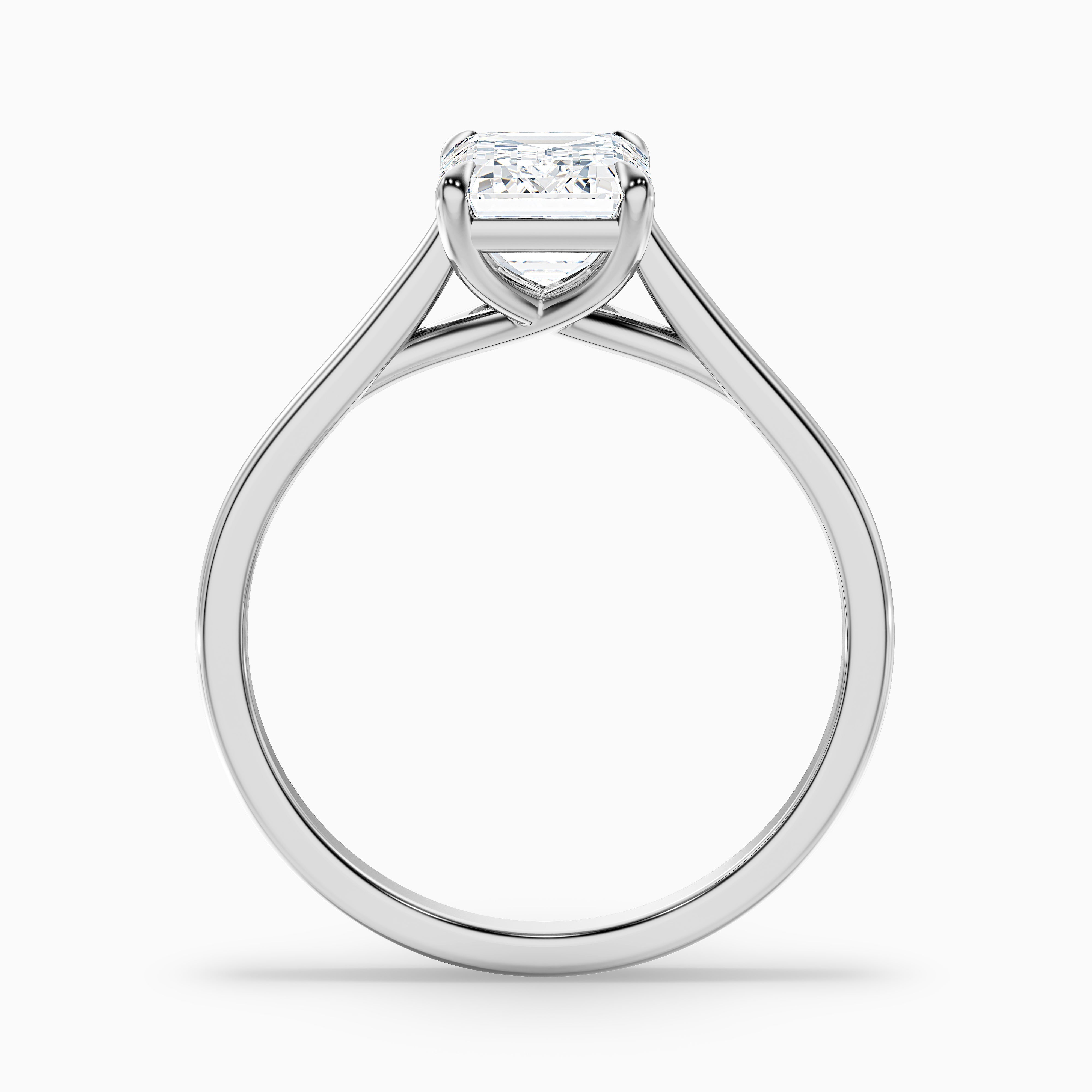 Ira 3 Carat Emerald Cut Solitaire Moissanite Engagement Ring in 14k Rose Gold