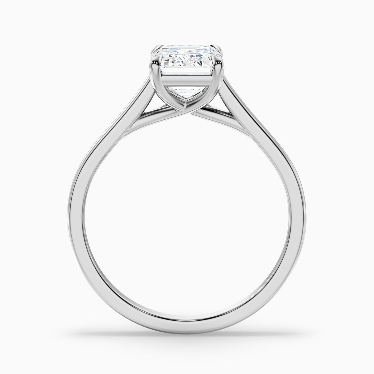 Hana 2.5 Carat Emerald Cut Solitaire Lab Grown Diamond Ring in 14k Yellow Gold