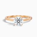 Iara 3.5 Carat Round Solitaire Moissanite Engagement Ring in 10k Rose Gold