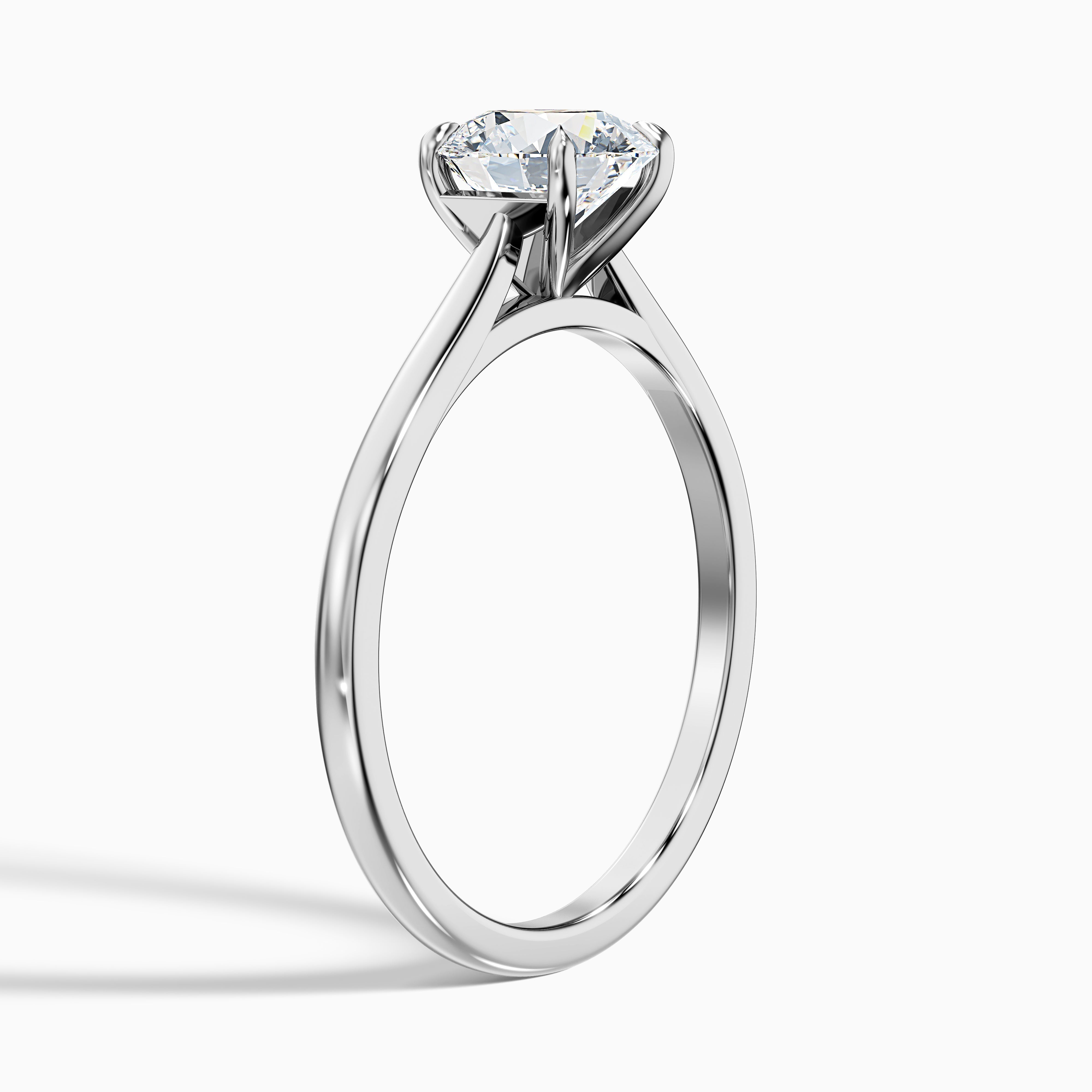 Iara 4.5 Carat Round Solitaire Moissanite Engagement Ring in 14k Rose Gold