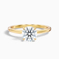 Iara 4.5 Carat Round Solitaire Moissanite Engagement Ring in 10k Yellow Gold