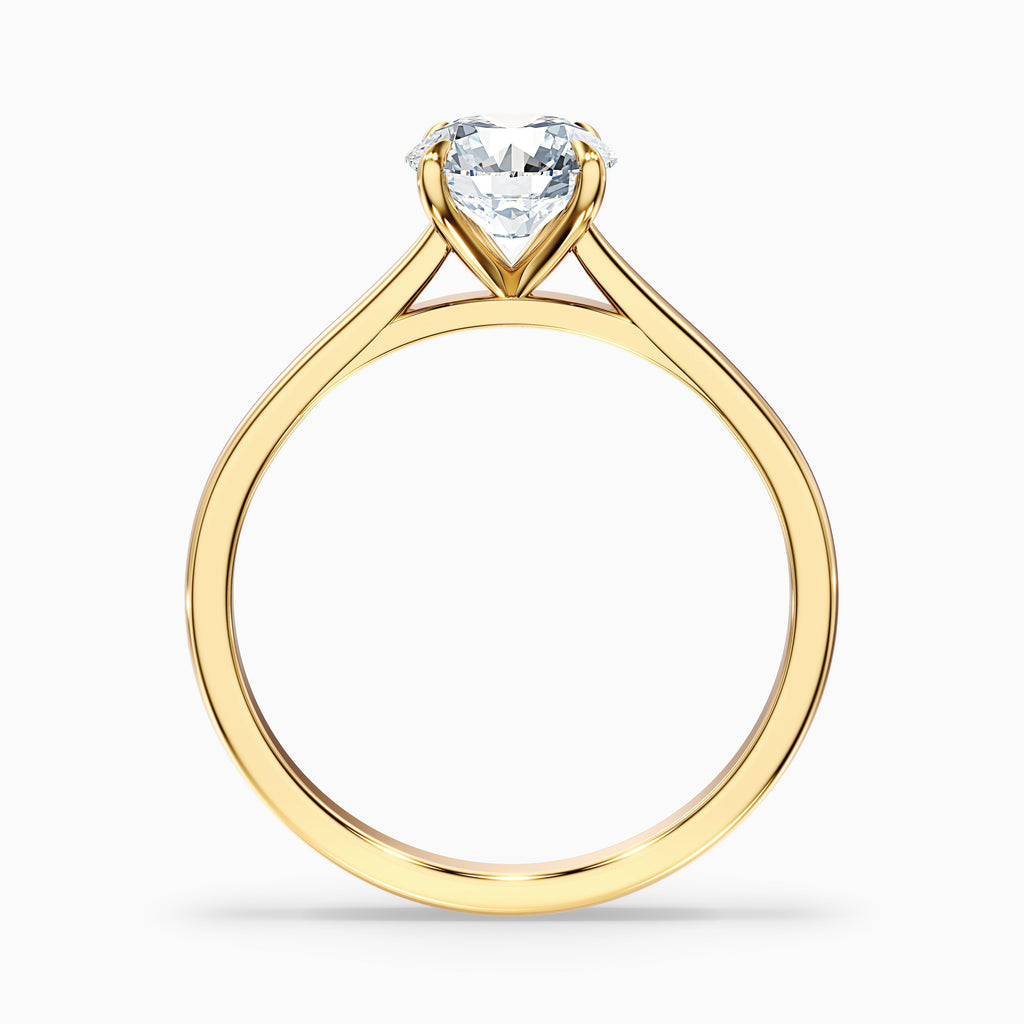 Iara 3.5 Carat Round Solitaire Moissanite Engagement Ring in Platinum