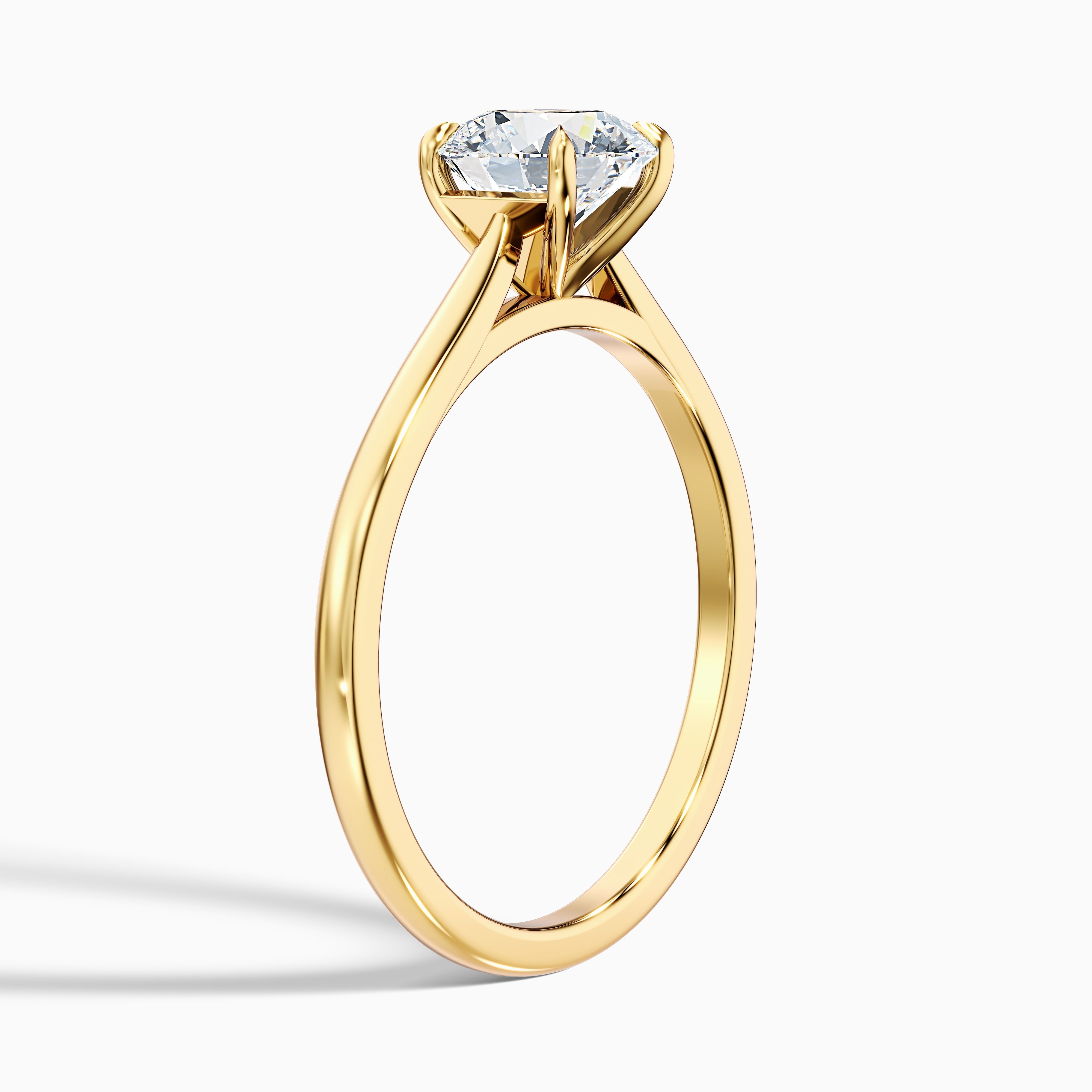 Iara 4.5 Carat Round Solitaire Moissanite Engagement Ring in Platinum