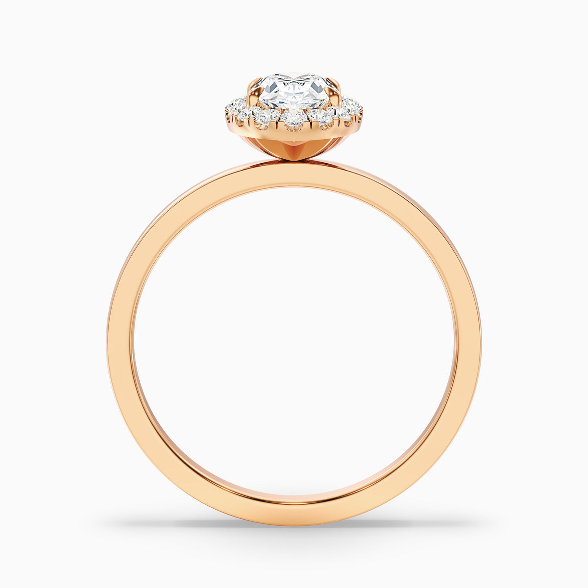 Cris 4 Carat Oval Halo Moissanite Engagement Ring in 10k Yellow Gold