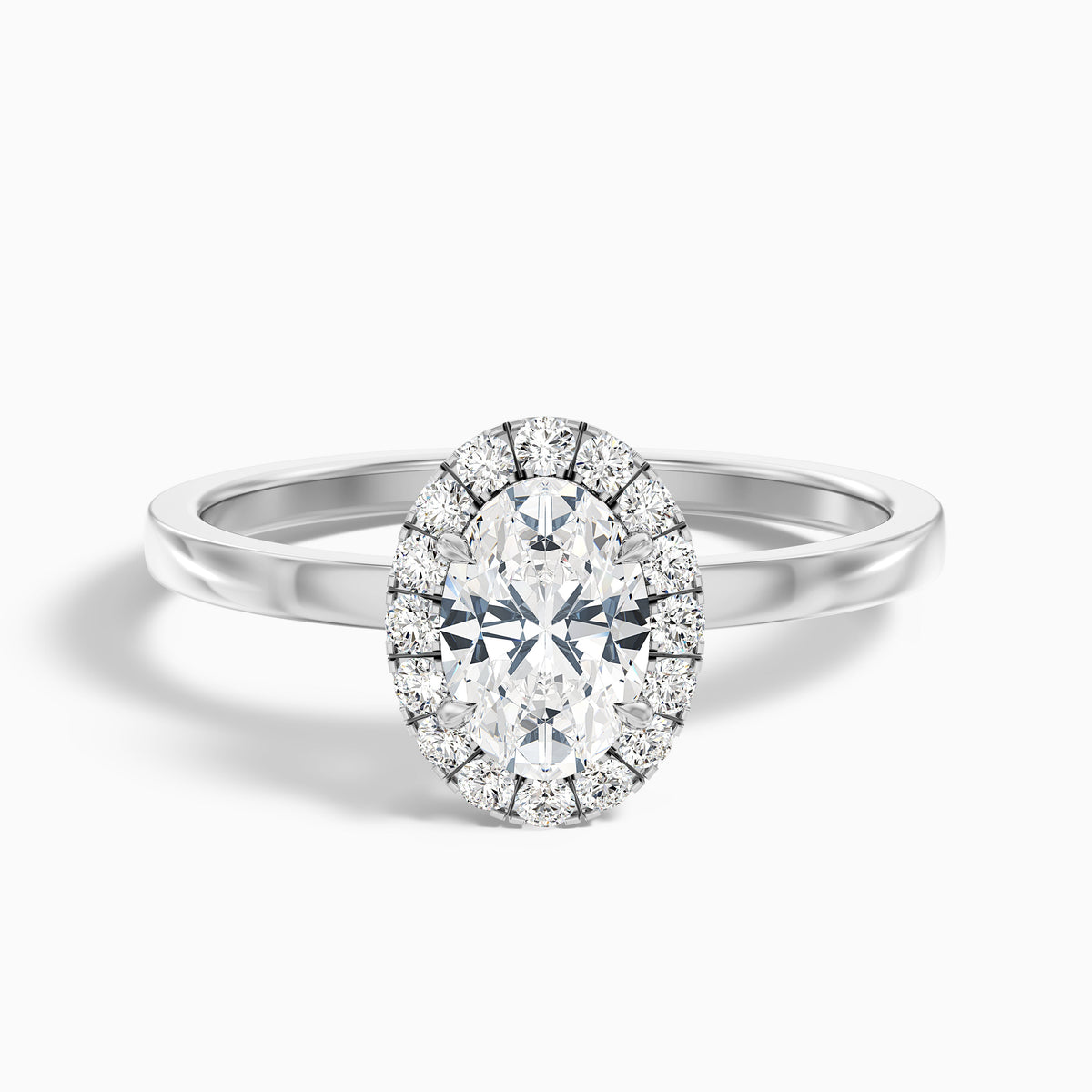 Cris 5.5 Carat Oval Halo Moissanite Engagement Ring in 14k Rose Gold