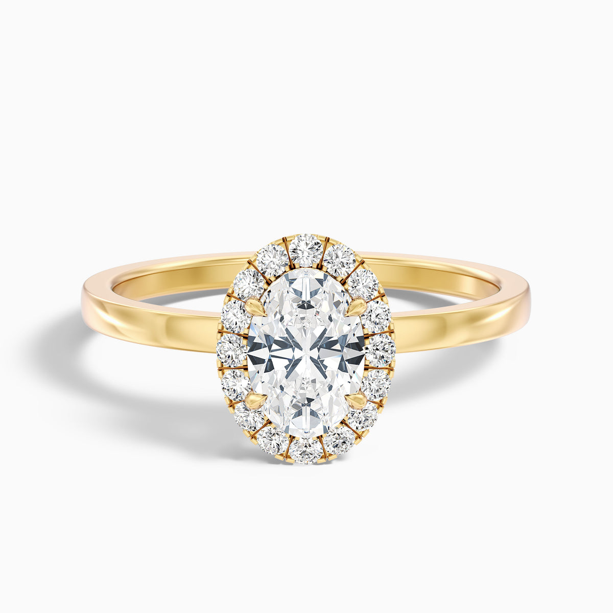 Cris 4.5 Carat Oval Halo Moissanite Engagement Ring in 10k Rose Gold