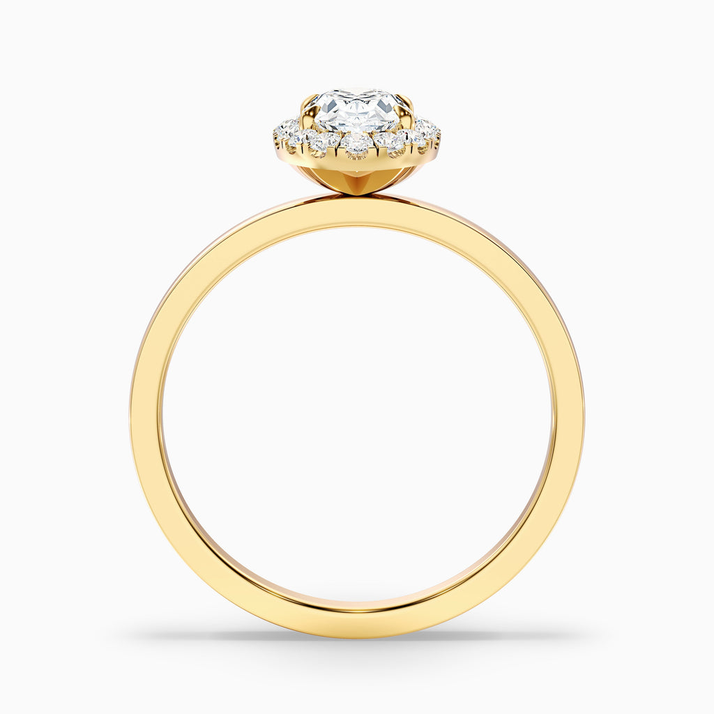 Cris 4.5 Carat Oval Halo Moissanite Engagement Ring in Platinum