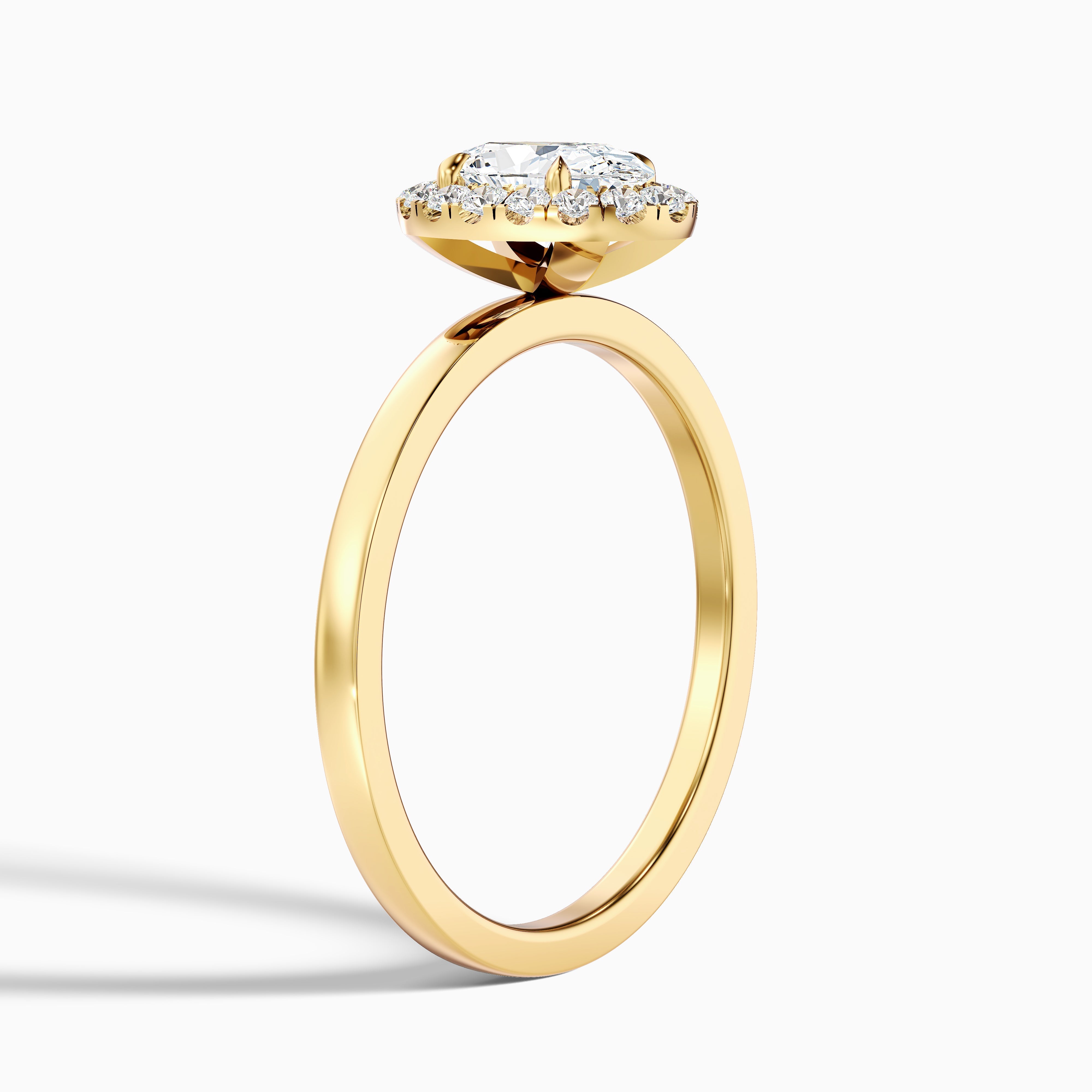 Cris 1.5 Carat Oval Halo Moissanite Engagement Ring in Platinum