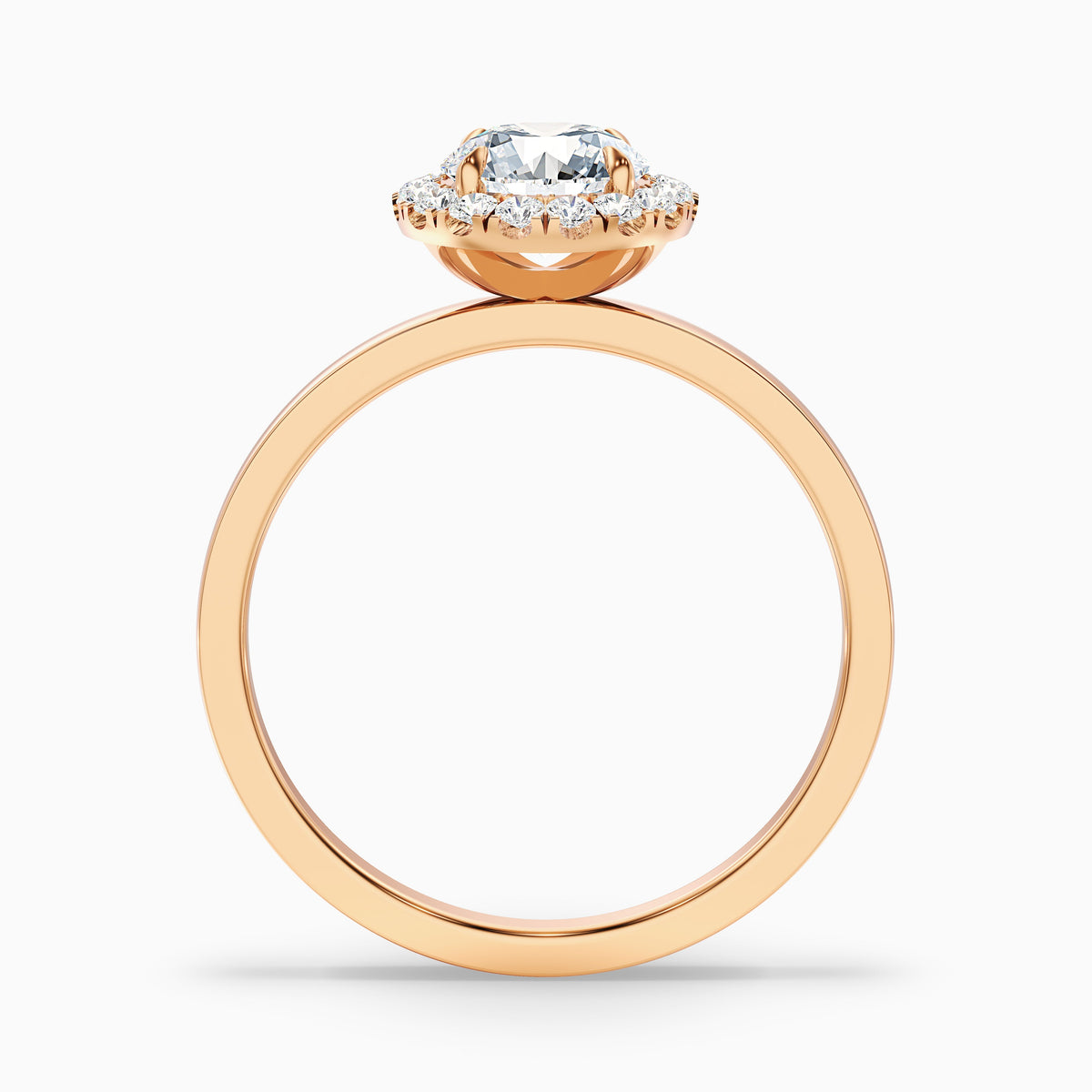 Cora 2 Carat Round Halo Moissanite Engagement Ring in 10k Yellow Gold
