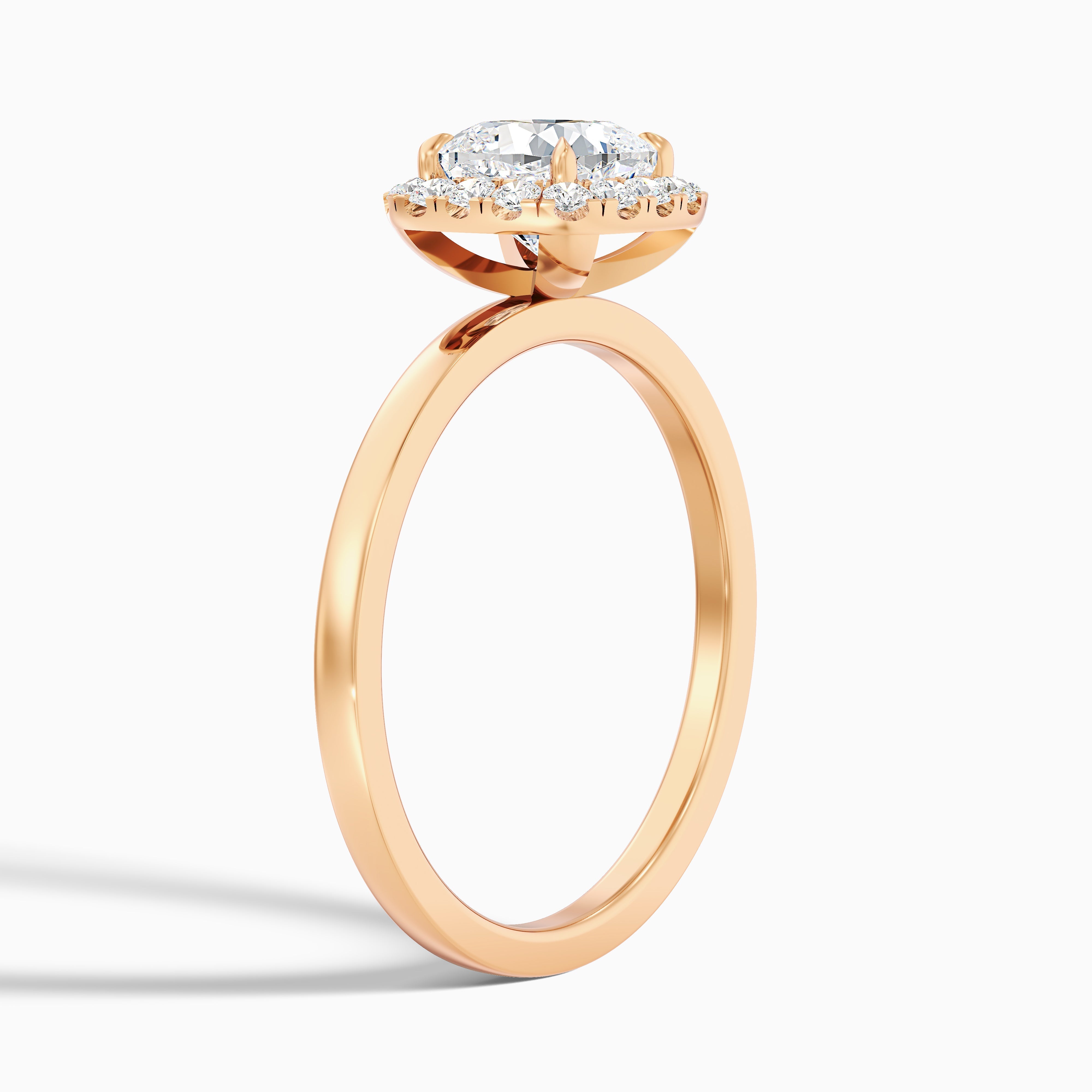 Claire 4 Carat Cushion Cut Halo Moissanite Engagement Ring in Platinum