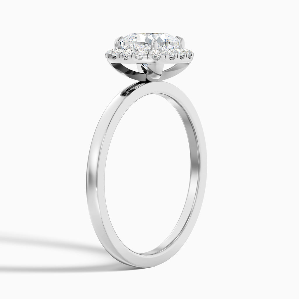 Claire 5.5 Carat Cushion Cut Halo Moissanite Engagement Ring in 10k Yellow Gold
