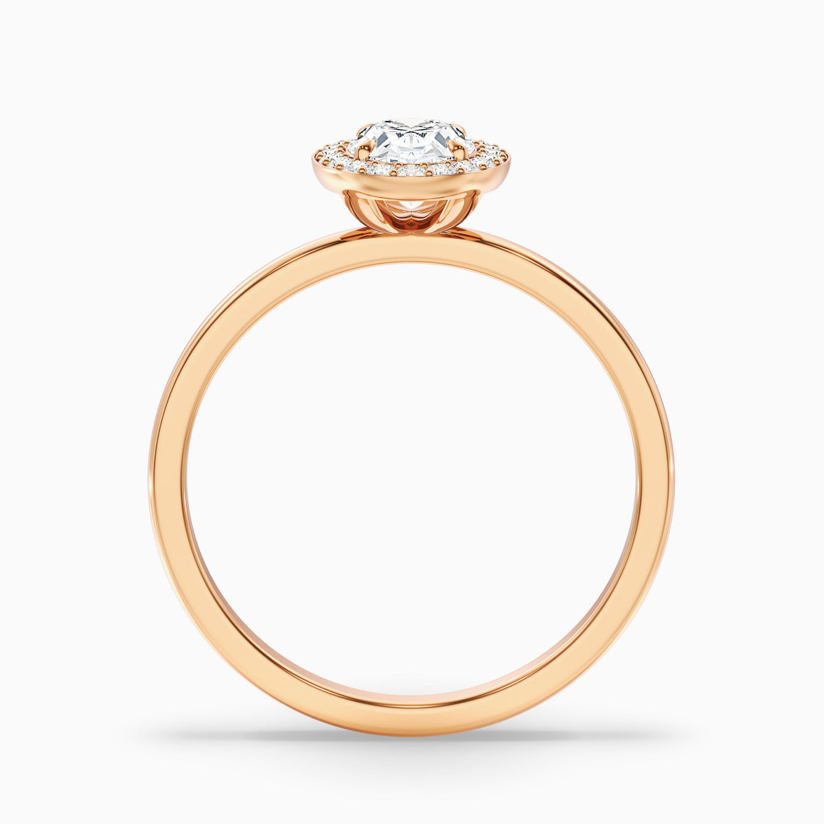 Joa 1 Carat Oval Halo Moissanite Engagement Ring in 18k Yellow Gold