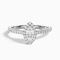 Anna 5.5 Carat Marquise Halo Pave Moissanite Engagement Ring in Platinum