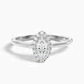 Lena 5.5 Carat Marquise Halo Moissanite Engagement Ring in Platinum