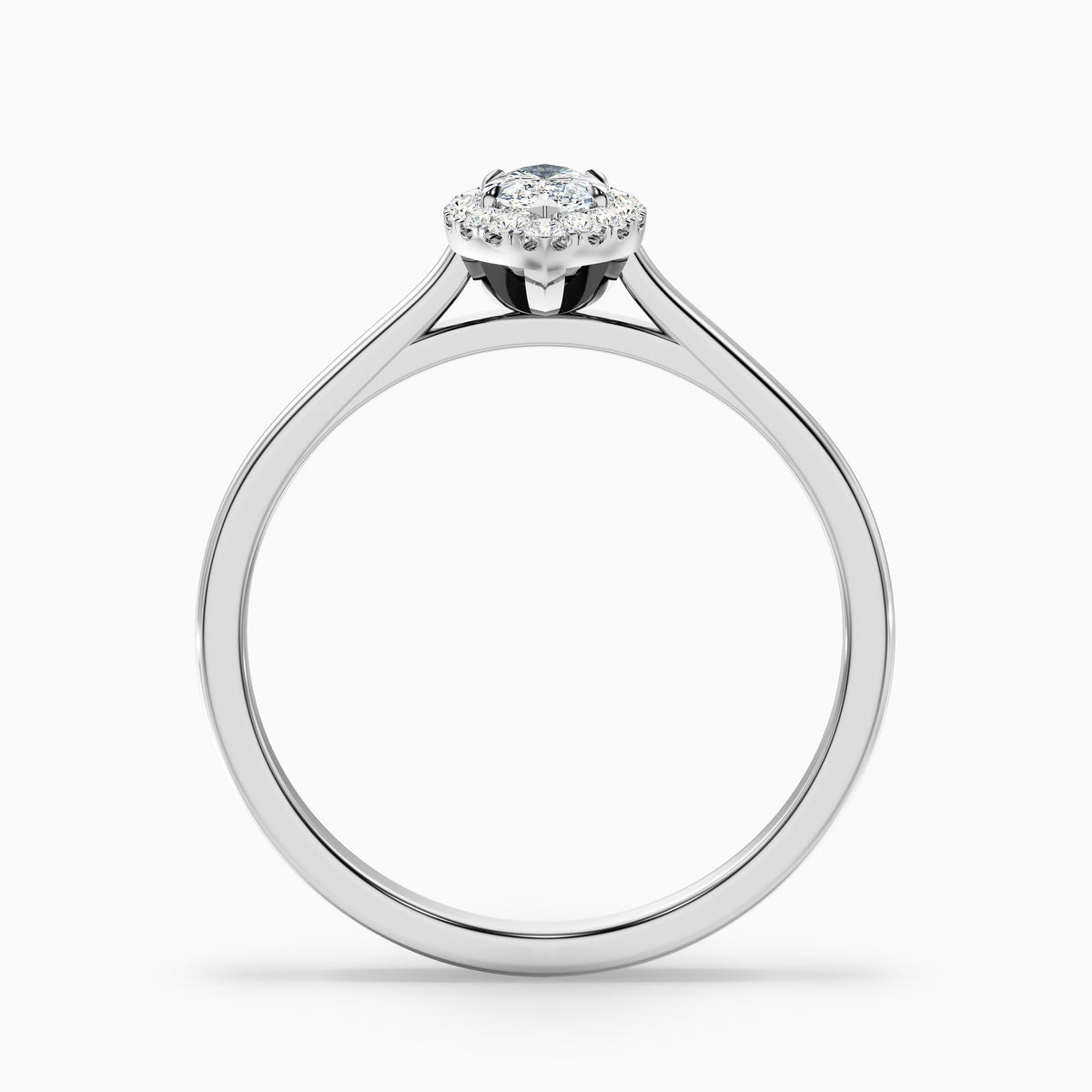 Lena 4.5 Carat Marquise Halo Moissanite Engagement Ring in 10k Yellow Gold