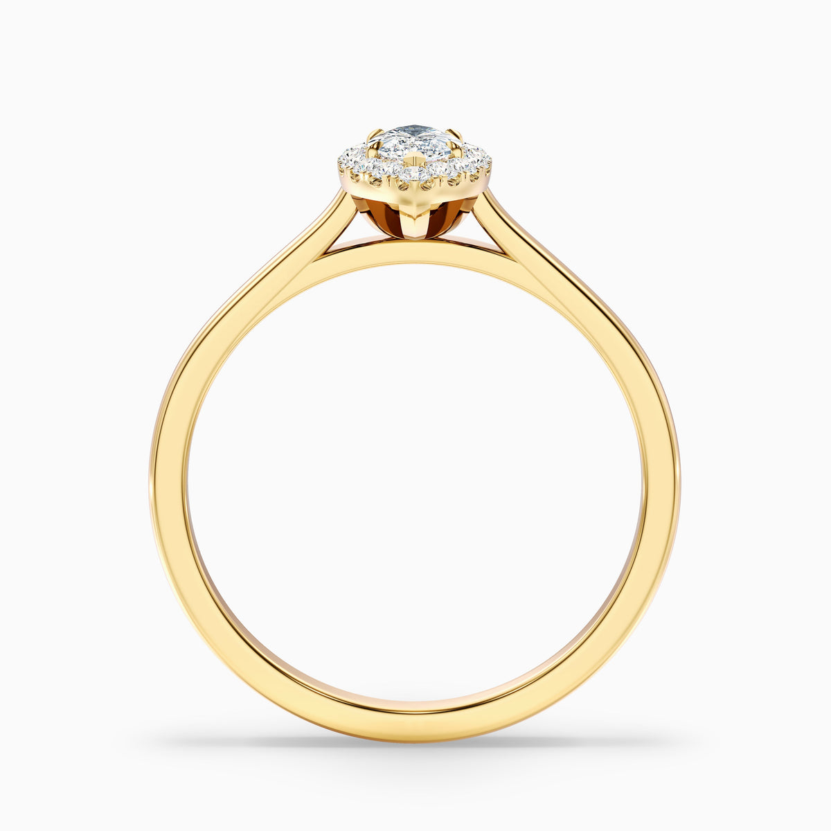 Lena 5.5 Carat Marquise Halo Moissanite Engagement Ring in 14k White Gold