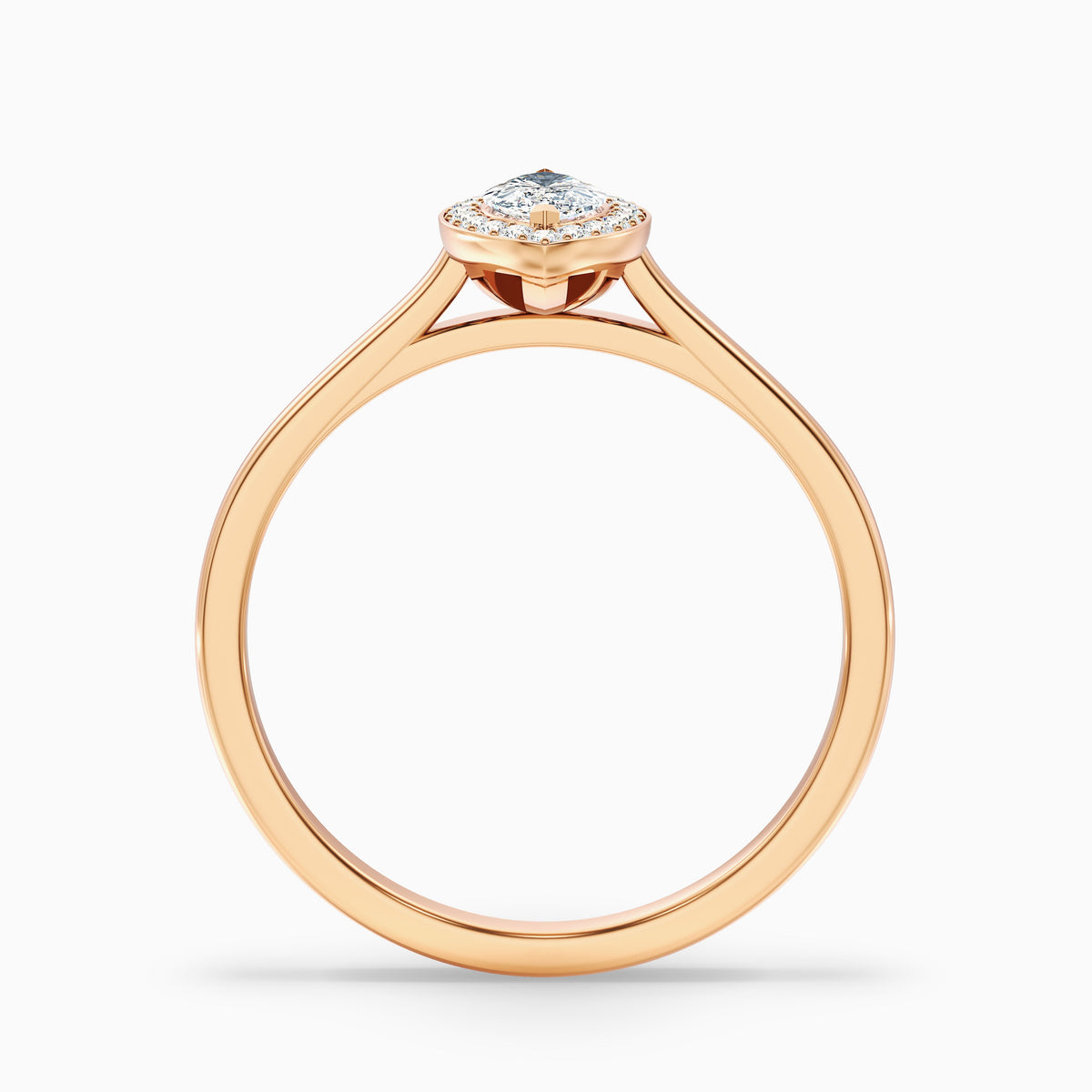 Sky 3 Carat Marquise Halo Moissanite Engagement Ring in 14k White Gold