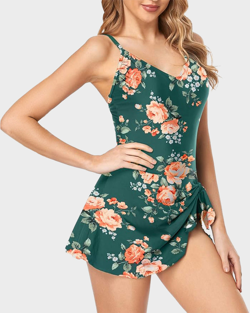 Women's Tummy Control Slim Fit Plus Size One Piece Swimsuit SheCurve