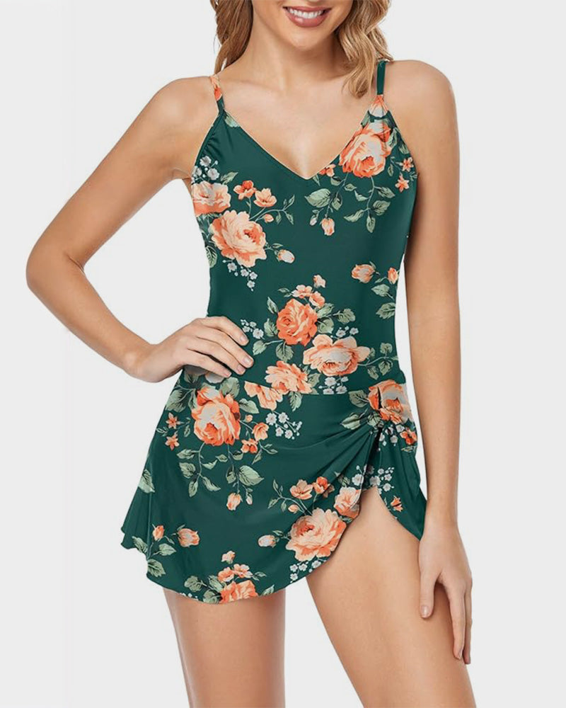 Women's Tummy Control Slim Fit Plus Size One Piece Swimsuit SheCurve