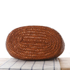 Shoulder Straw Bag Women Bag Seaside Holiday Woven Bag Straw Bag Beach Bag Silk Scarves Are Not Included Bella Mia