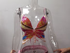 Sequined Performance Show Top Belly Dance Sequined Butterfly Bra DS Nightclub Stage Sequined Butterfly Top Bella Mia