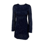 Sequined Elegant Slim Fit Sexy See through High Waist Backless A line Dress Bella Mia