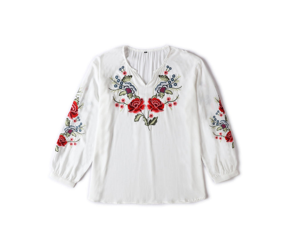 Loose Design Shirt Women Autumn Women Clothing Embroidered Shirt Bella Mia