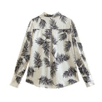 Loose Long Sleeve Tropical Print Shirt Top Bella Mia