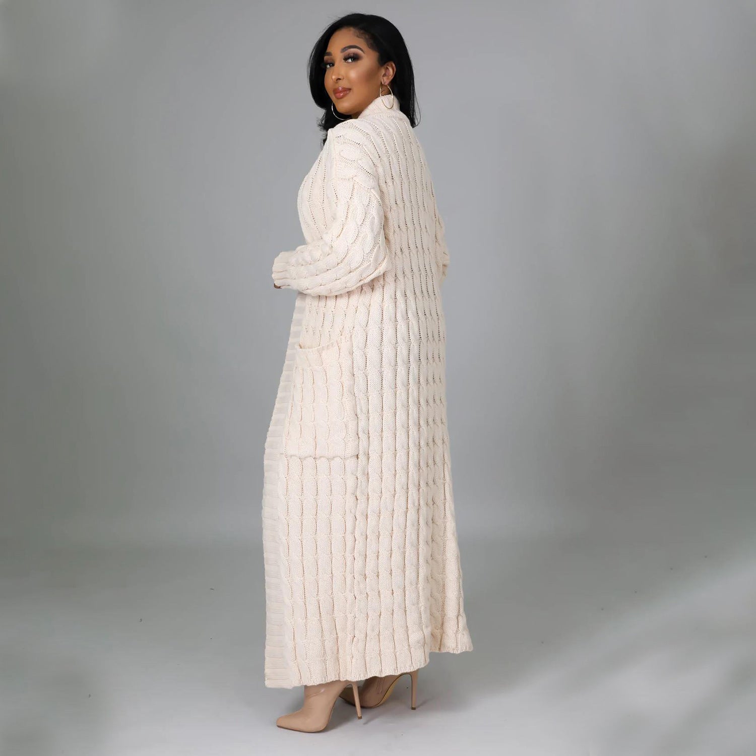 Autumn Winter Women Clothing Sexy Casual Long Sleeve Long Sweater Coat Bella Mia