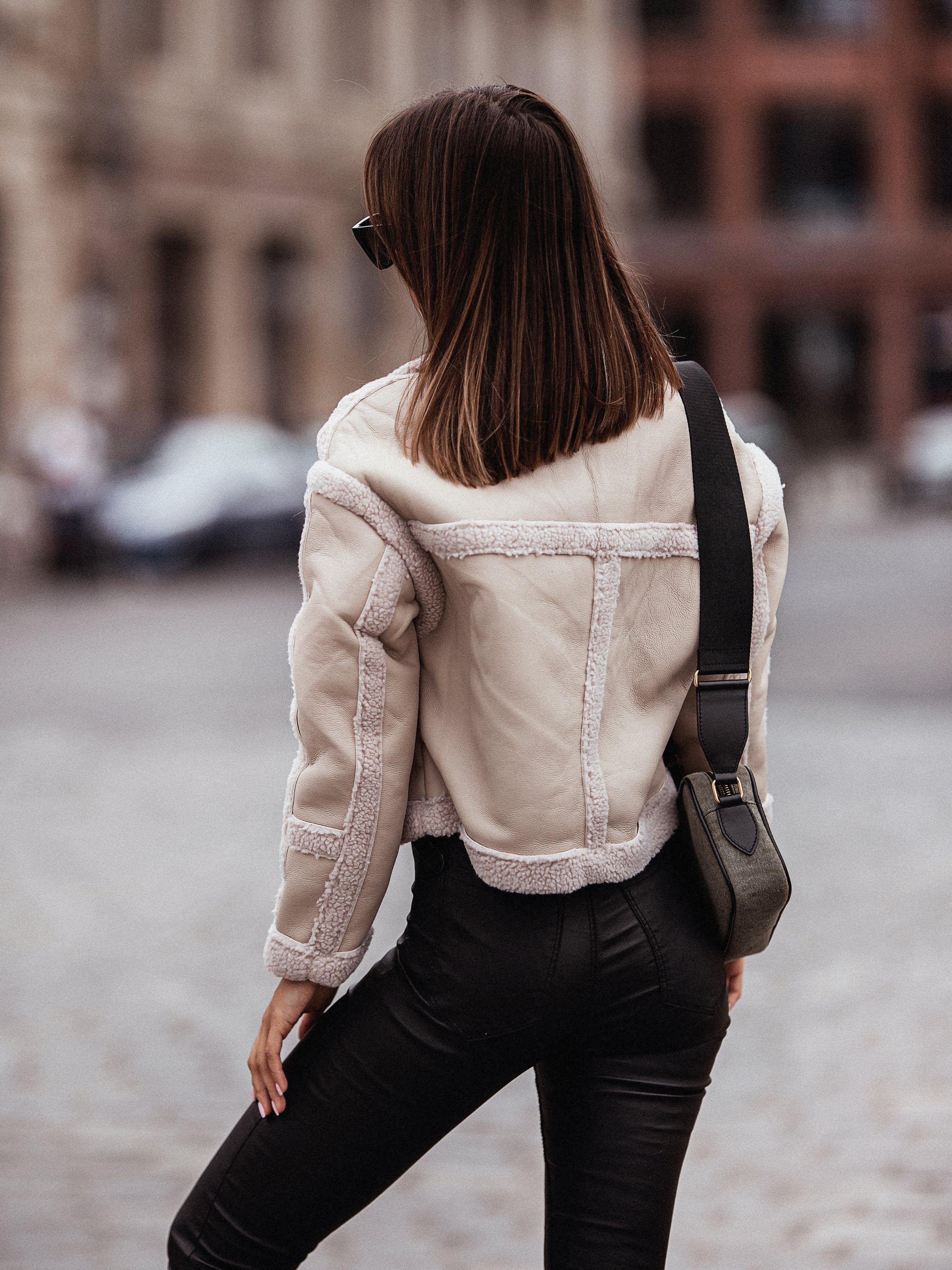 New Fashion Faux Shearling Jacket Long Sleeve Coat Bella Mia