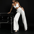 Blazer Suit Set Vest Straight Trousers Three Piece Set Autumn Winter Women Office Set Bella Mia