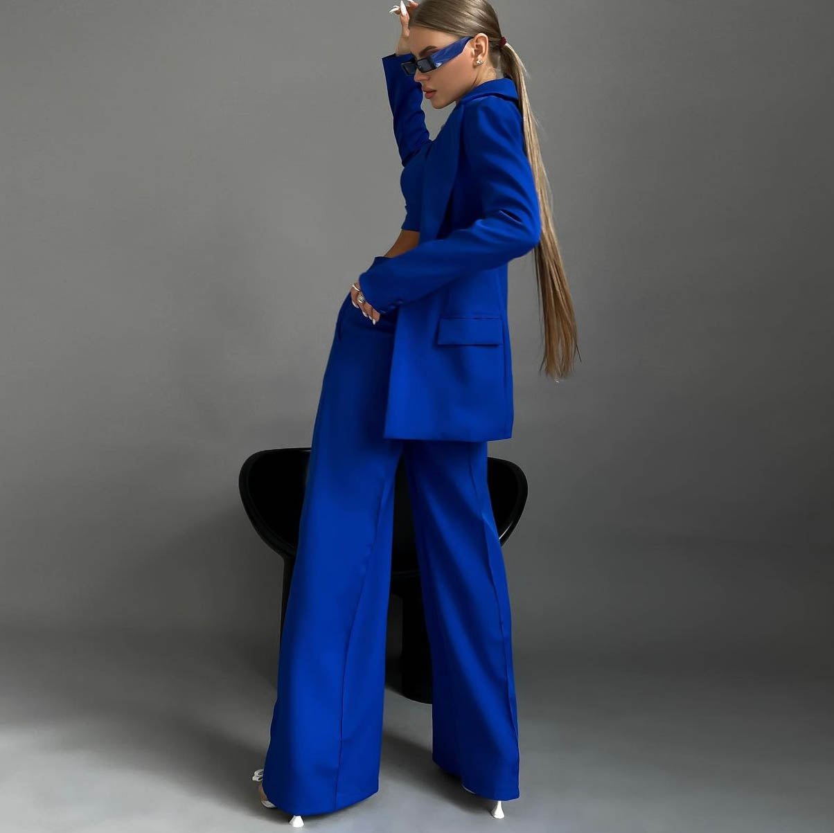 Blazer Suit Set Vest Straight Trousers Three Piece Set Autumn Winter Women Office Set Bella Mia