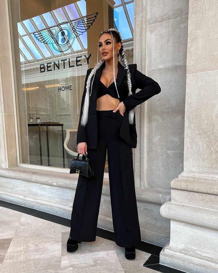 Blazer Suit Set Vest Straight Trousers Three Piece Set Autumn Winter Women Office Set Bella Mia