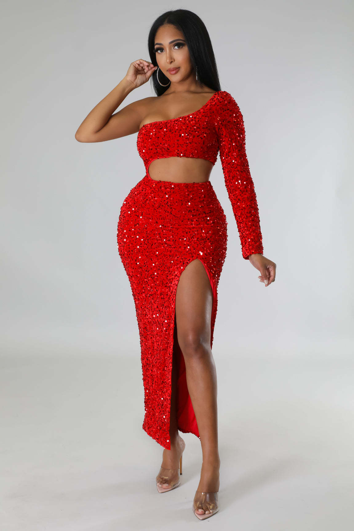 Fashionable Sexy Cropped Split Sheath Women Dress Bella Mia