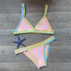 Hand Crocheted Bikini Knitted Stitching Swimsuit Set Bella Mia