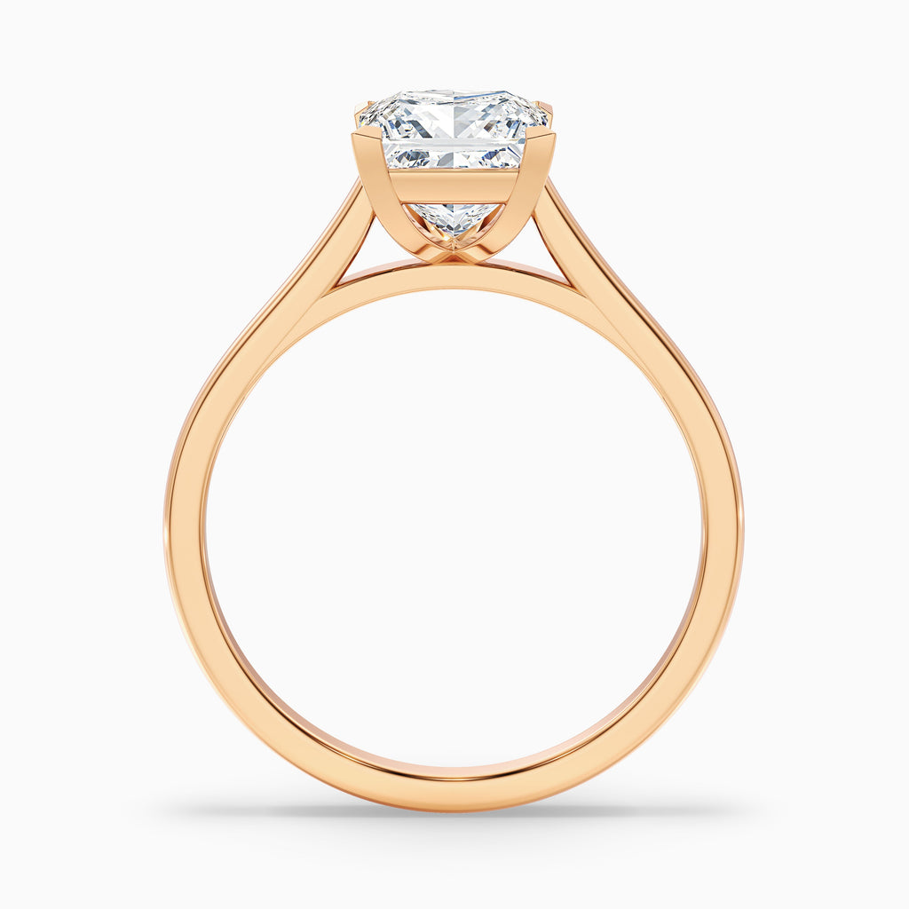 Lux 5.5 Carat Princess Cut Solitaire Moissanite Engagement Ring in Platinum