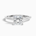 Lux 5.5 Carat Princess Cut Solitaire Moissanite Engagement Ring in Platinum