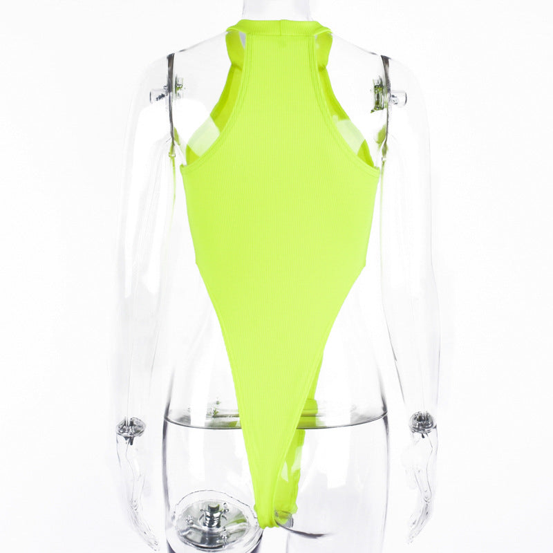 Popular Autumn Sexy Slim-fit All-match Sleeveless Leotard Bella Mia