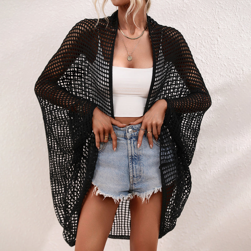 Summer Spring Summer Hollow Out Beach Seaside Vacation Knitted Blouse Women Knitwear Bella Mia