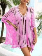 Summer Beach Cover Up Hollow Out Cutout Out Knitting Bikini Vacation Dress Blouse Women Bella Mia