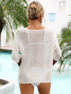 Summer Beachwear Hollow Out Cutout Seaside Vacation Swimsuit Blouse Bella Mia