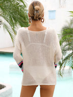 Summer Beachwear Hollow Out Cutout Seaside Vacation Swimsuit Blouse Bella Mia